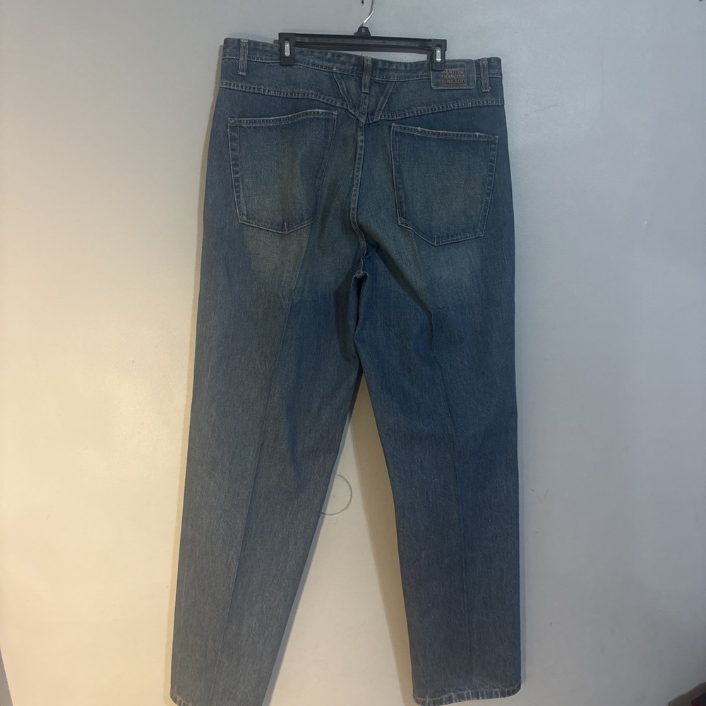 Marithe Francois Girbaud Jeans 38x34 Blue Denim Baggy Tapered Relaxed Pants Vin